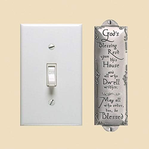Gods Blessing Rest on This House Pewter Mezuzah