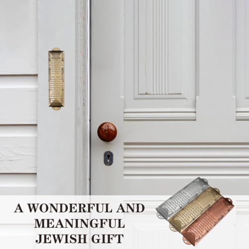 3pcs Metal Mezuzah Case with Scroll for Jewish Home Decor