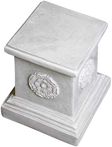 Design Toscano English Rosette Garden Plinth Base Statue Riser Large 13 Inch