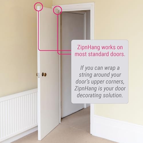 Zip n Hang Adjustable Wreath Hanger for Front Door