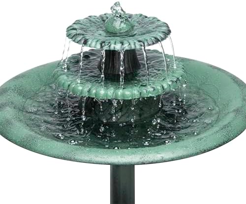 Alpine Corporation TEC106 3 Tiered Water Fountain Birdbath