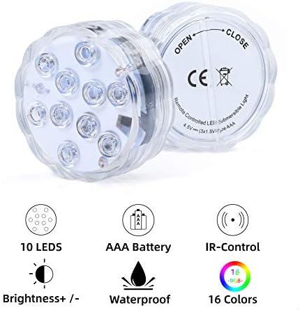 AquaMiracle 2-Pack Submersible LED Lights for Hot Tubs and Pools