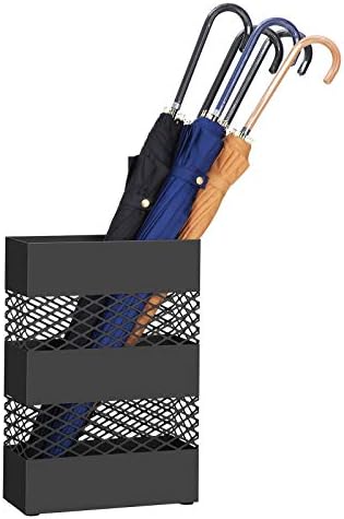 SONGMICS Metal Umbrella Stand for Entryway 47 x 11 x 161 Inches Black