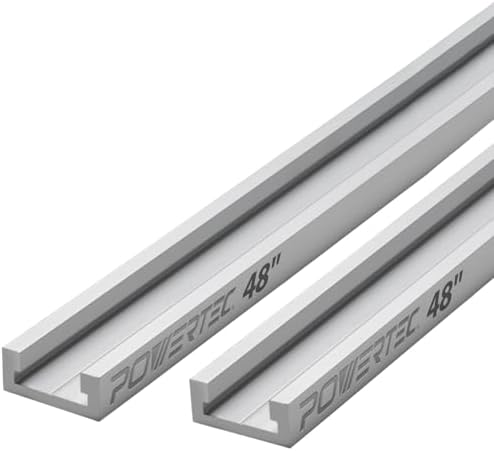 POWERTEC 48 Inch Miter T Track 2PK