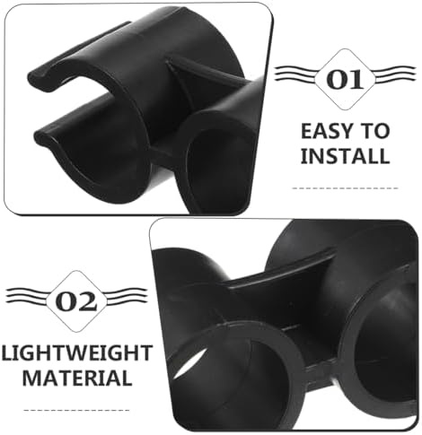 VOSAREA 4PCS Plastic Double Pipe Clamp Holder
