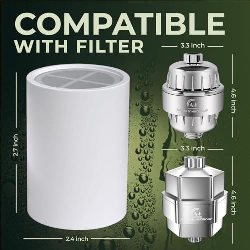 AquaHomeGroup Vitamin CEA Shower Filter with Aroma Granules - Jasmine