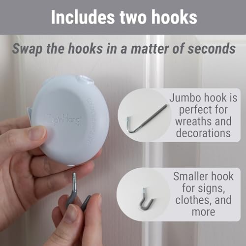 Zip n Hang Adjustable Wreath Hanger for Front Door