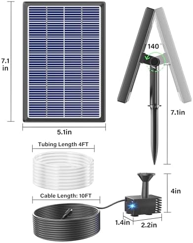 Biling Solar Fountain for Bird Bath and Garden Ponds