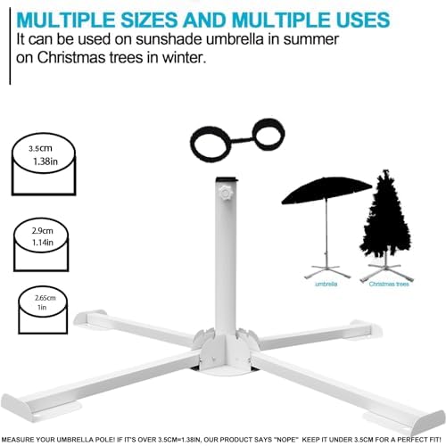 Foldable Portable Beach Umbrella Stand with Adjustable Base