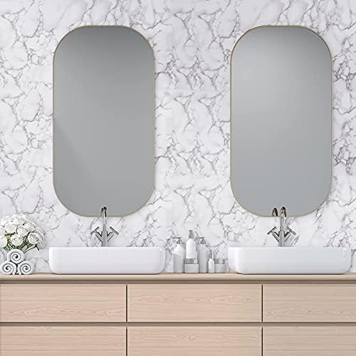 Caltero Glossy Marble Self Adhesive Contact Paper 157x118 White Grey