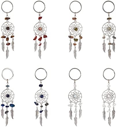 Pandahall 16Pcs Dream Catcher Crystal Charms Wall Hanging Decor