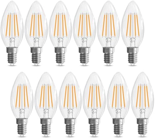 GvvooHome E12 LED Candelabra Bulb 12 Pack 40W Equivalent
