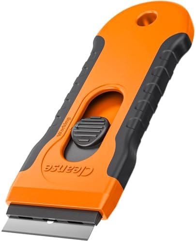 Razor Blade Scraper with 15 Extra Blades Multi-Surface Cleaning Tool for Glass Ceramic Cooktops Ovens and Stoves