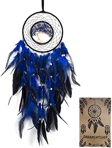 Dream Catcher with Healing Crystal Stone Blue
