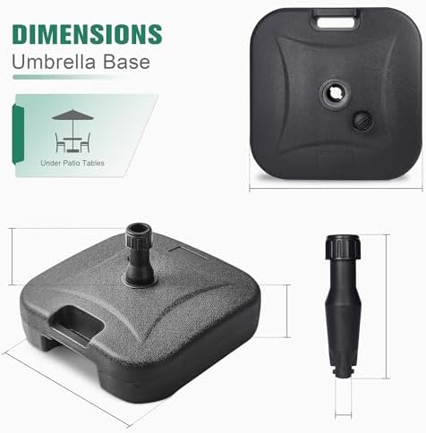 VECELO Square Heavy Duty Umbrella Base Stand