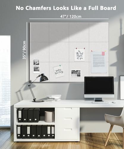 12 Pack Large Cork Board 118x118 White