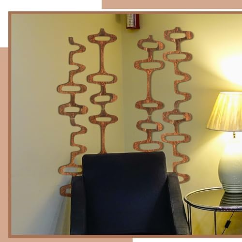 Wenqik 8 Pack 3D Wall Panels Decor Brown