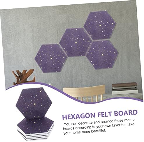 6pcs Hexagon Felt Bulletin Board Tiles for Home Office Decor