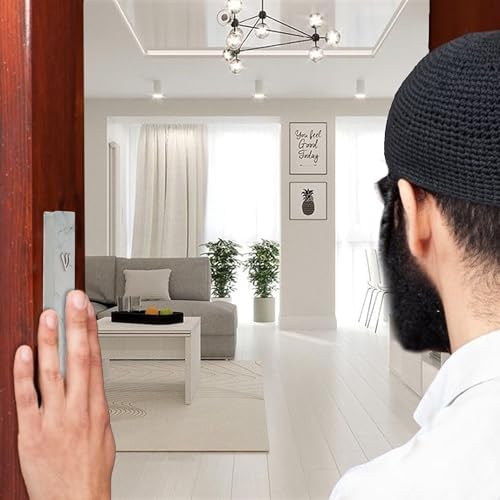 Modern Glass Mezuzah Case For Door with Shattered Design