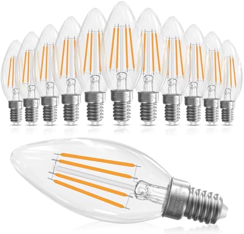 GvvooHome E12 Candelabra LED Bulb 40W Equivalent 12 Pack