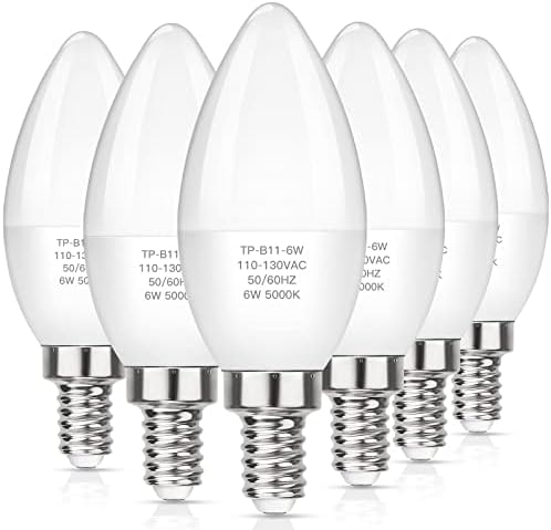 MAXvolador E12 LED Candelabra Bulbs 60W Equivalent Daylight White 5000K