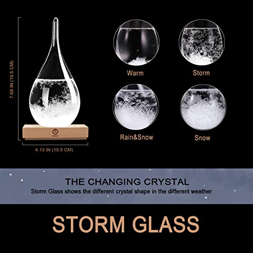 Storm Glass Weather Forecast Bottle Unique Decor Gift for Her