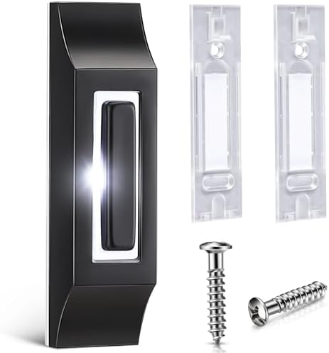 Enhon Solid Metal Doorbell Button with LED Light