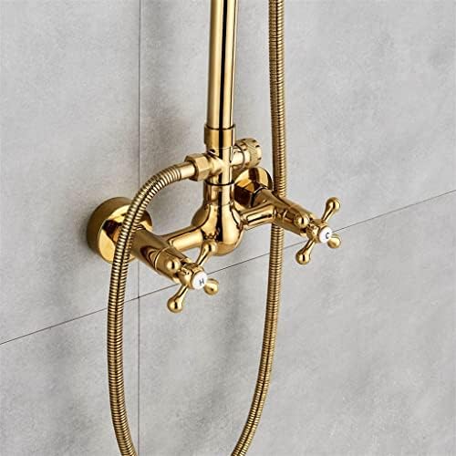 Golden Plate 8 Rainfall Shower Faucet with Handheld Shower System