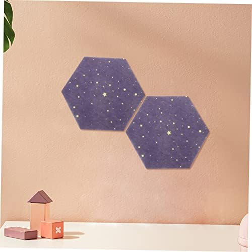 6pcs Hexagon Felt Bulletin Board Tiles for Home Office Decor