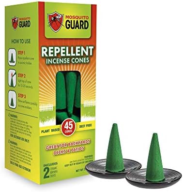 Mosquito Guard 45pcs Incense Cone with 2 Ceramic Dishes
