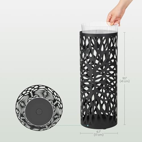 SONGMICS Metal Umbrella Stand with Drip Tray and Hooks