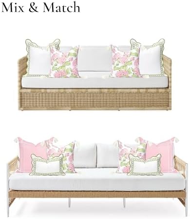 Hofdeco Premium Blush Pink Hydrangea Throw Pillow Cover 18x18