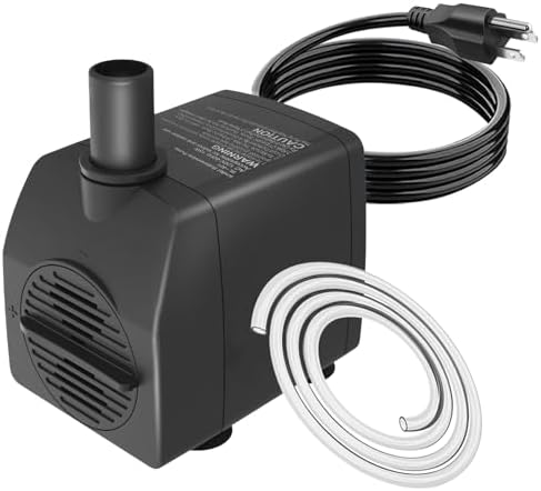 Knifel Submersible Pump 200GPH Auto Shut Off 52ft High Lift for Fountains Ponds Aquariums