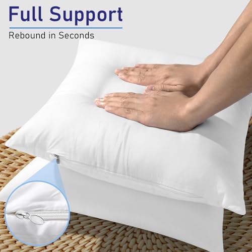 Pack of 4 12x20 Waterproof Pillow Inserts for Outdoor Use