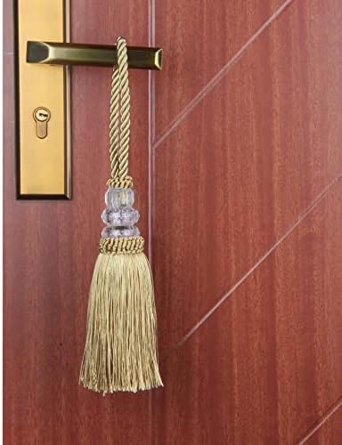 2 Pack Gold Tassel Key Tassel with Loops for Door Knob