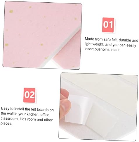 STOBOK 2pcs Hexagon Felt Board Memo Wall Decor