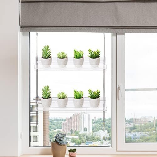 Sumerflos 2-Tier Acrylic Window Plant Shelves