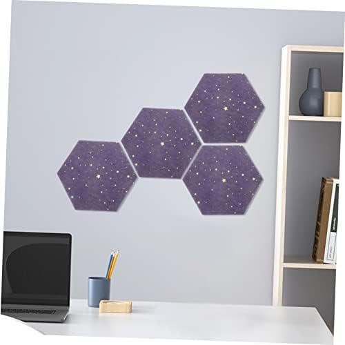 6pcs Hexagon Felt Bulletin Board Tiles for Home Office Decor