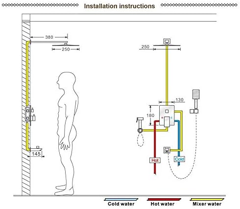 Modern Thermostatic Shower Set with Pressure Booster