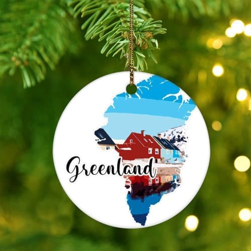 Greenland Xmas Ornament City Landmarks Ceramic Decor