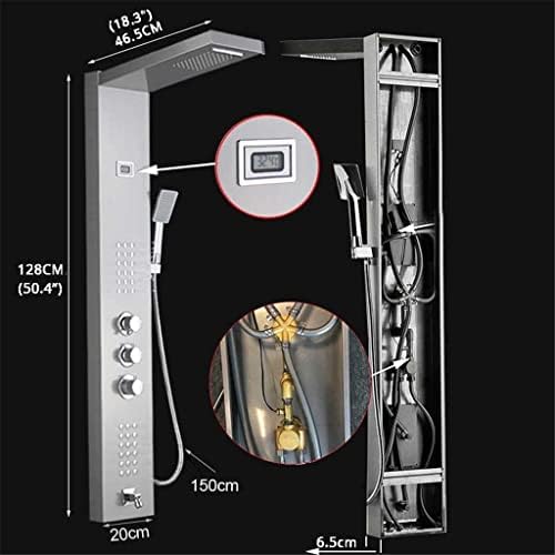 Thermostatic Shower Faucet with Waterfall and 3 Handles