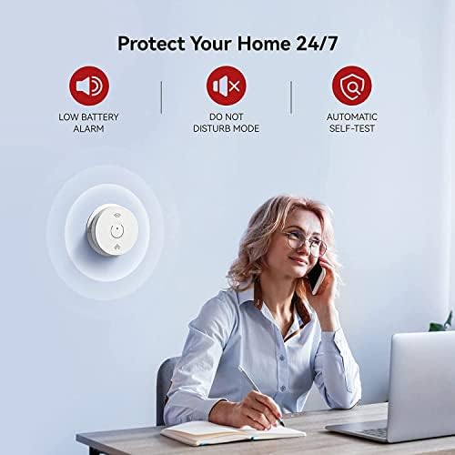 GLBSUNION Combination Smoke and CO Detector Alarm 2-Pack