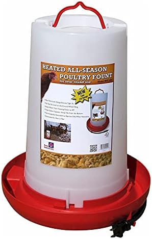 Farm Innovators Heated Chicken Waterer 3 Gallon Red