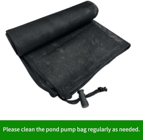 2 Pcs Pond Pump Cover Filter Bag 118x157 Black Mesh Bag for Water Gardens
