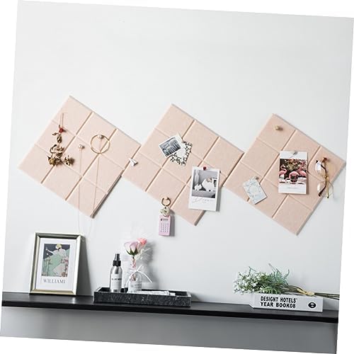 PRETYZOOM 3pcs Pink Decorative Bulletin Board for Wall