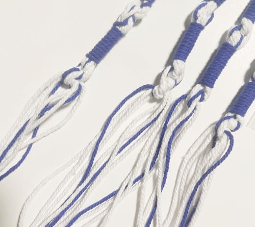 CRESPHONTES Blue and White Tzitzits Tassels for Prayer Shawls