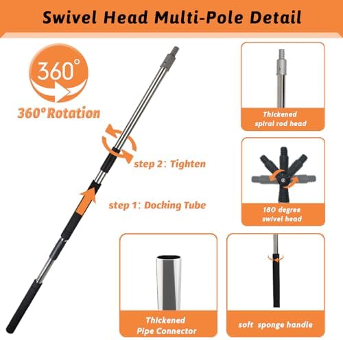 Frebuta Multi-Purpose Splice Extension Pole 2ft-11ft