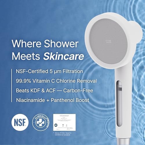 SecondShower Filtered Handheld Shower Head with Vitamin C for Skin Health
