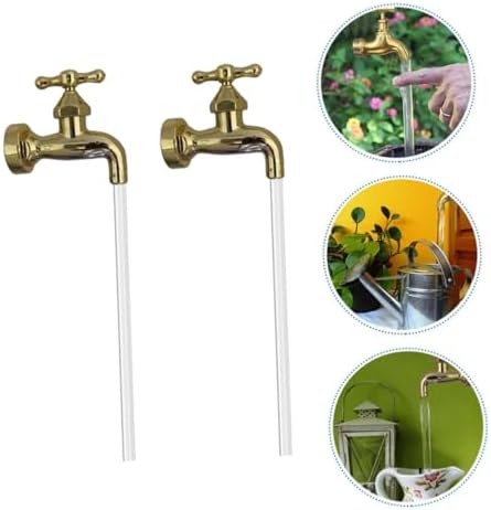 Yardenfun 2Sets Invisible Flowing Spout Water Fountain Faucet for Outdoor Decor