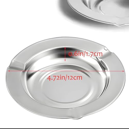 Joyfulmap 10 Pack Stainless Steel Round Ash Tray